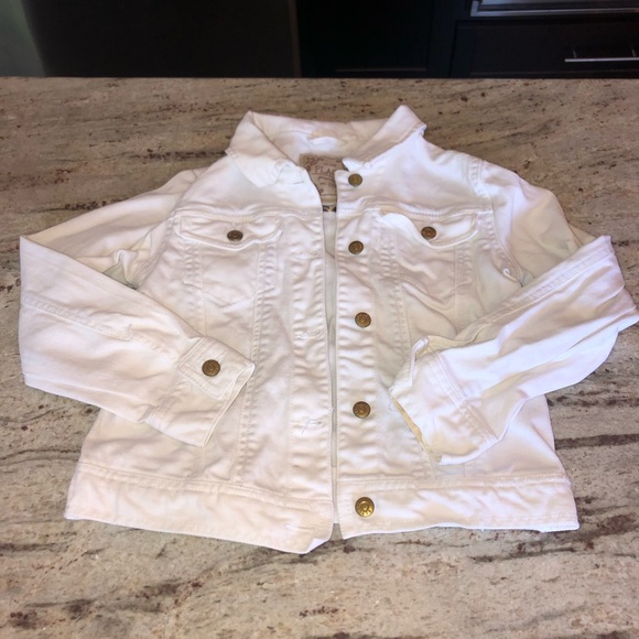 The Children's Place Other - Girls size 7/8 white jean jacket